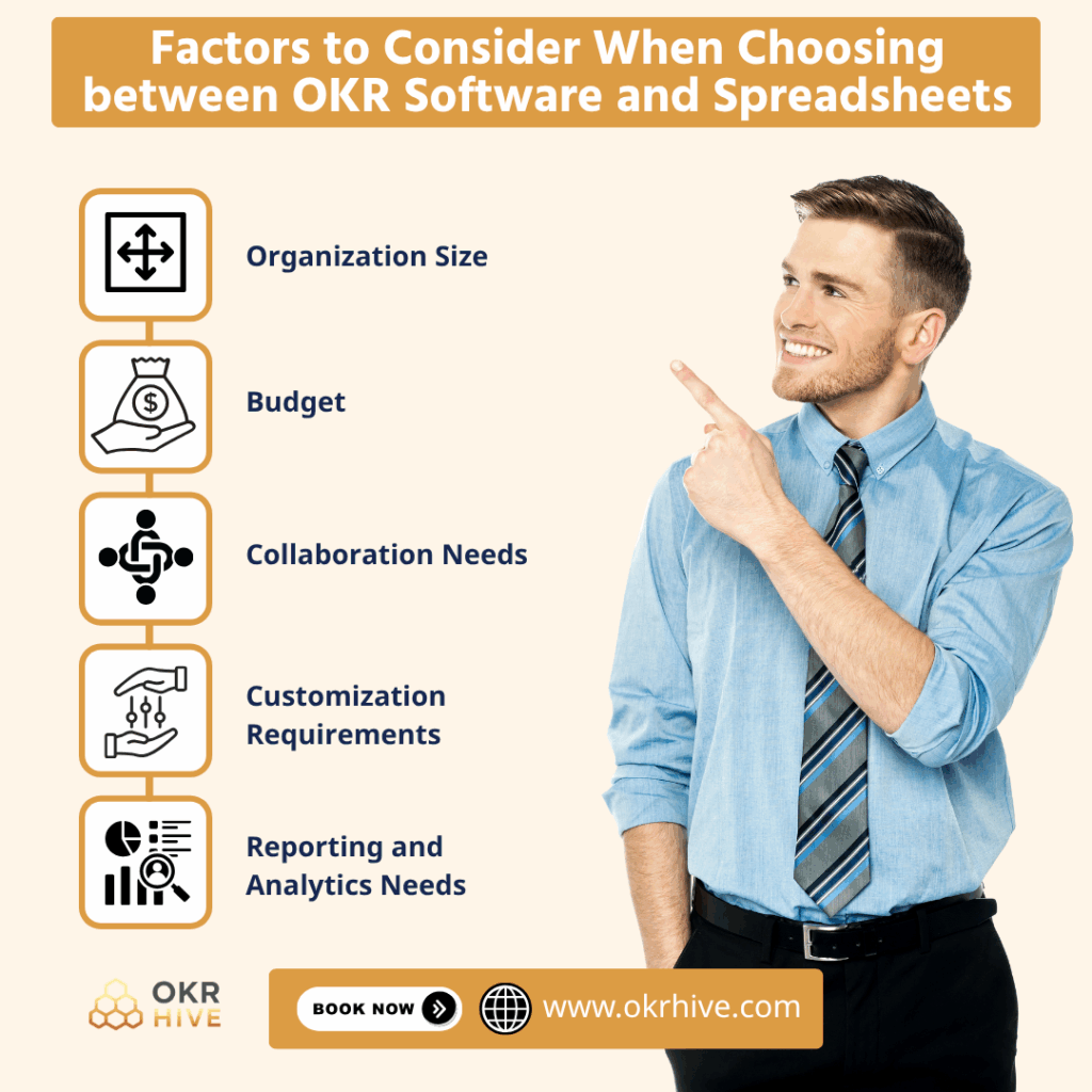Factors to Consider When Choosing between OKR Software and Spreadsheets