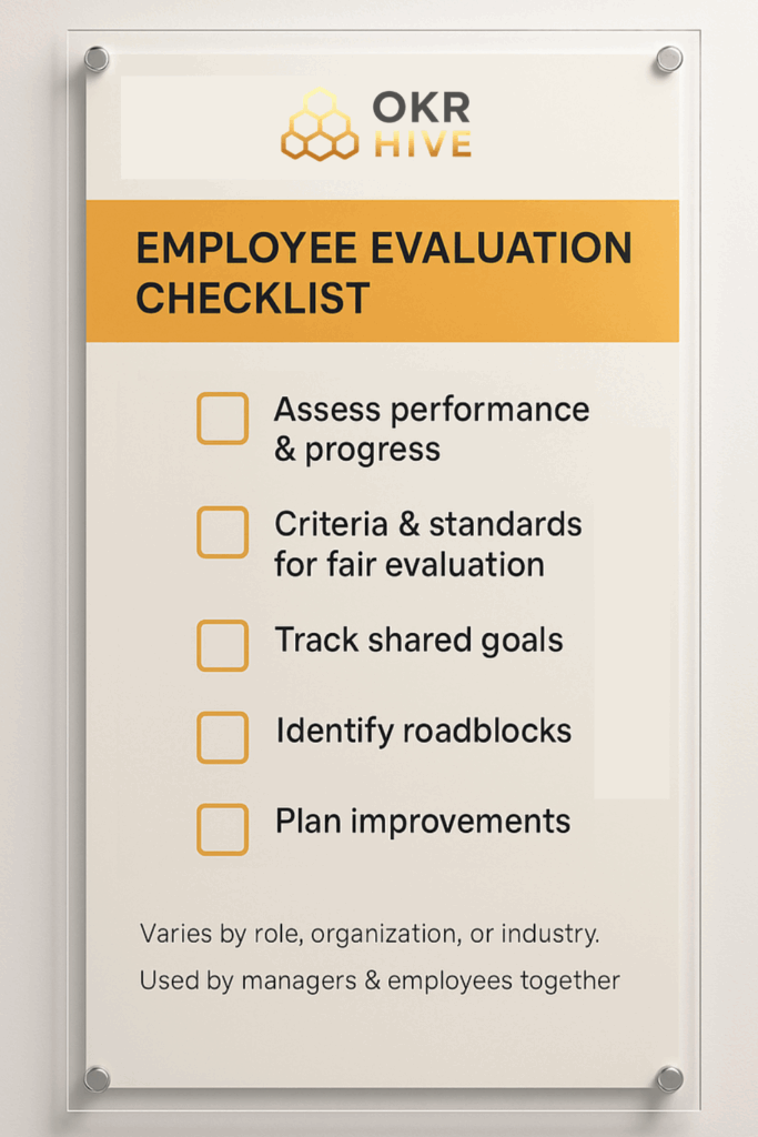 What is an Employee Evaluation Checklist?
